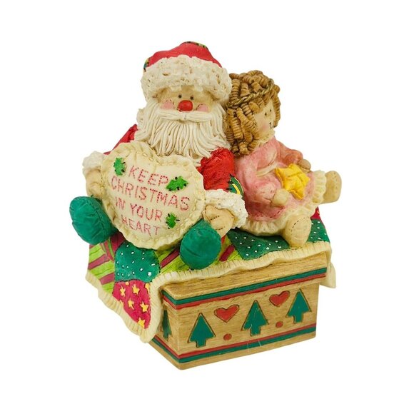 Vtg San Francisco Music Box Company Keep Christmas In Your Heart Santa Tested - Picture 9 of 10